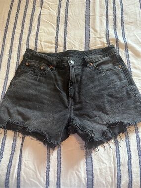 American Eagle Outfitters Ex-Boyfriend Short, Distressed Black, Size 4